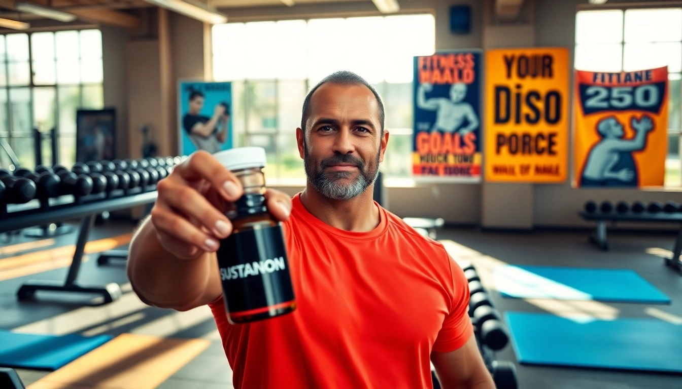 Besondere Aufnahmeszene mit sustanon 250 kaufen von einem fitnesstrainer.