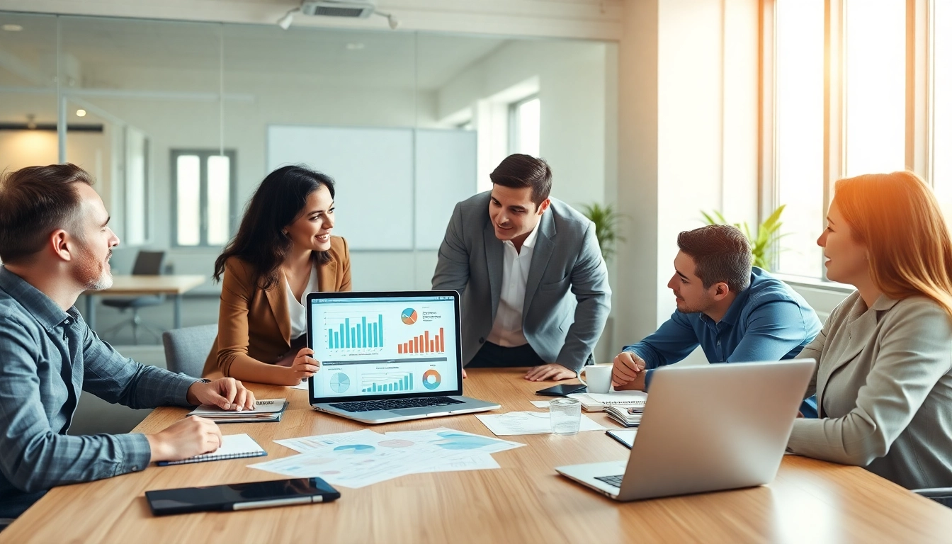 Evodrop Erfahrung: Darstellung der Teamarbeit in einer modernen Marketingstrategie-Session.