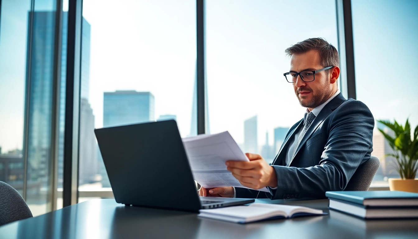 Headhunter Schweiz berät einen Klienten in einem modernen Büro.