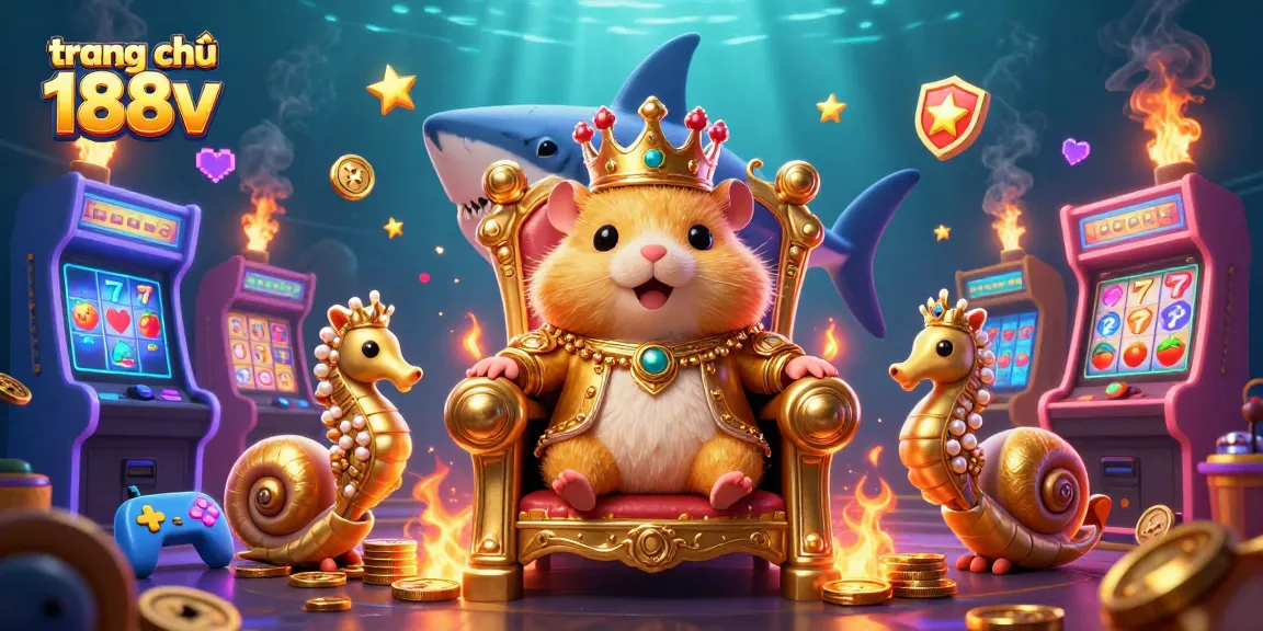 Engage with trang chủ 188v as the golden hamster king rules over a rich casino environment filled with vibrant arcade games.