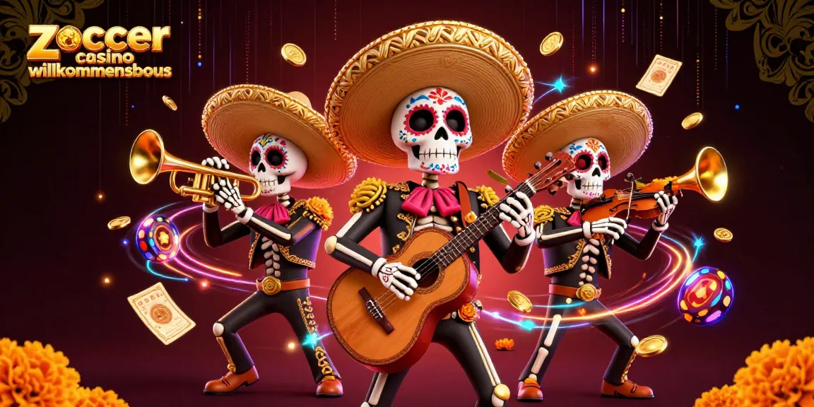 Experience the excitement of Zoccer Casino Willkommensbonus with colorful characters and vibrant casino elements.