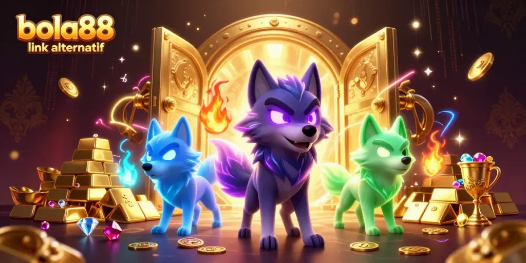 Experience thrilling action with bola88 link alternatif in a dynamic 3D cartoon casino scene.