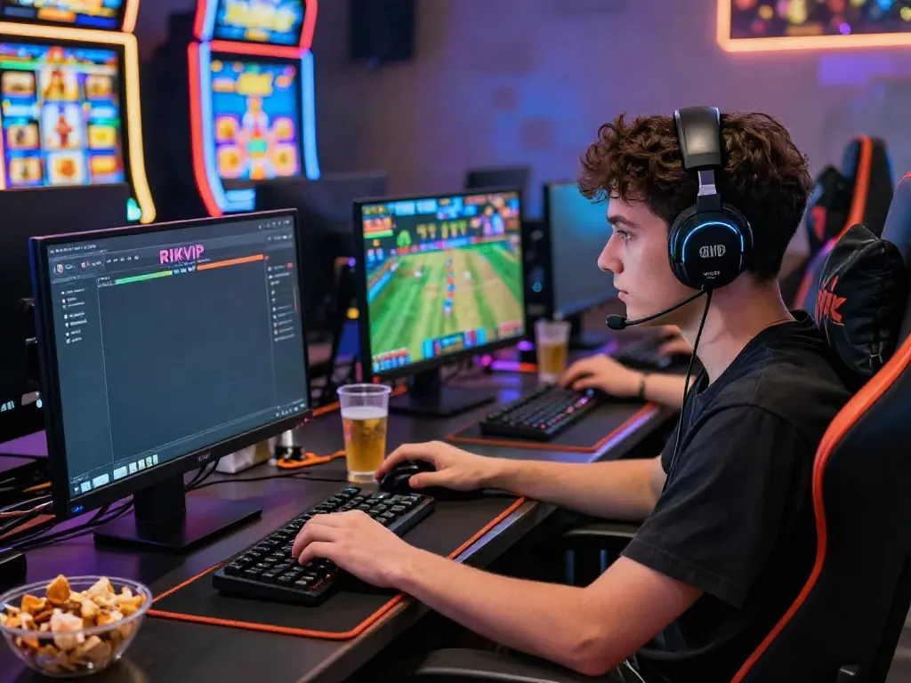 Exciting online gaming scene showcasing RIKVIP platform engagement.