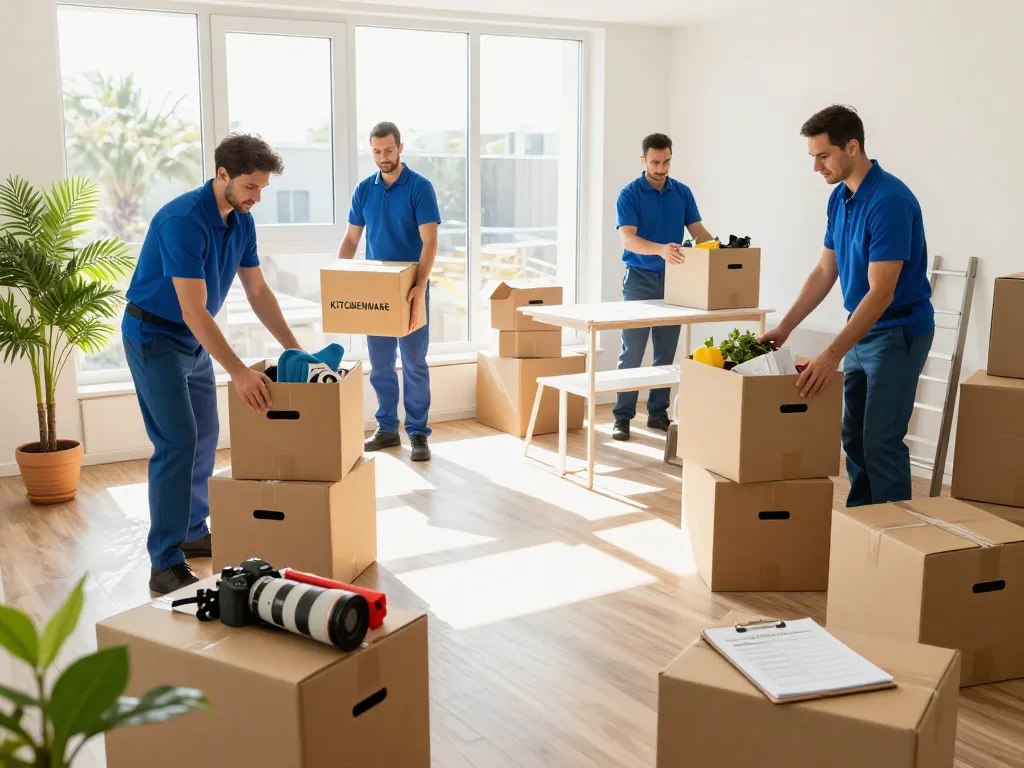 Entrümpelungen in Münster mit professionellen Umzugshelfern, die effizient eine geräumige Wohnung räumen und eine frische, organisierte Umgebung schaffen.