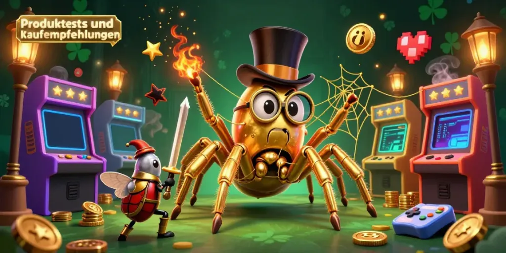 Produkte testen und kaufen mit Produkttests und Kaufempfehlungen in einem lebendigen Casino-Szenario